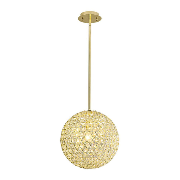 1 - Light Luxury Golden Crystal Sphere Pendant - Yiilighting