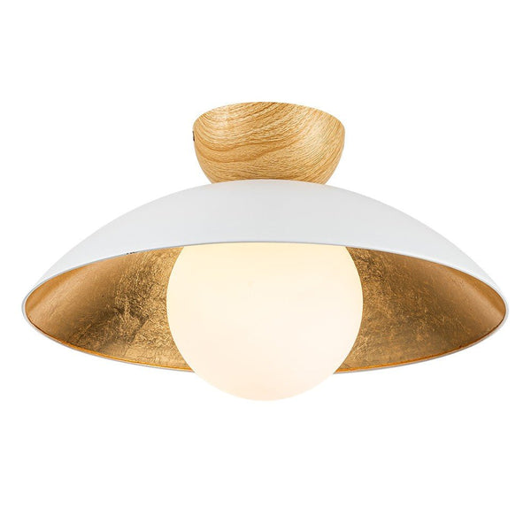 1 - Light Modern Dome Bowl Semi - Flush Mount Ceiling Light - Yiilighting