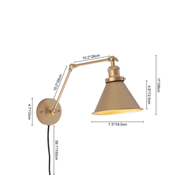 1-Light Modern Swing Arm Wall Sconce - Yiilighting