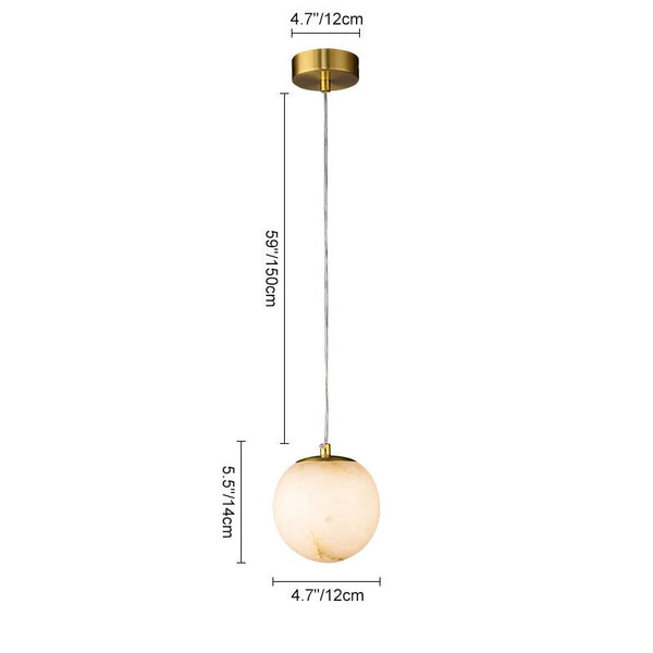 1 - Light Nordic Gold Transmission Globe Pendant Light - Yiilighting