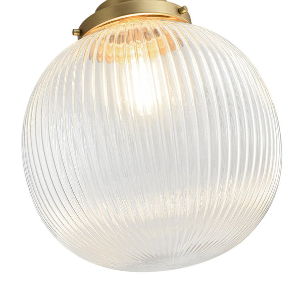 1-Light Ripple Glass Globe Pendant | yiilighting – Yiilighting