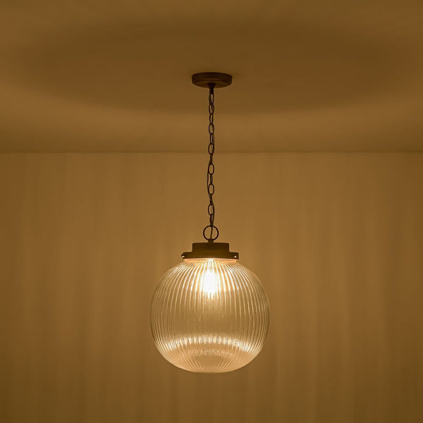 1 - Light Ripple Glass Globe Pendant - Yiilighting