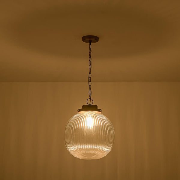 1 - Light Ripple Glass Globe Pendant - Yiilighting