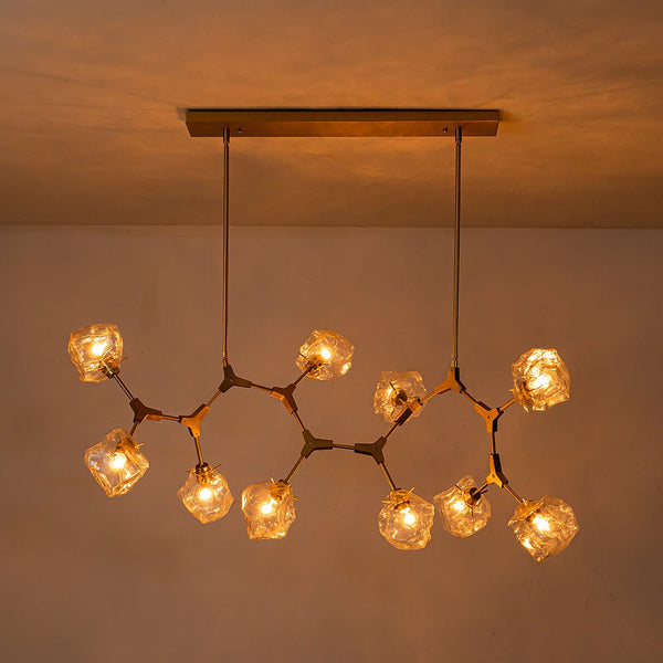 10 - Light Modern Branching Ice Glass Chandelier - Yiilighting