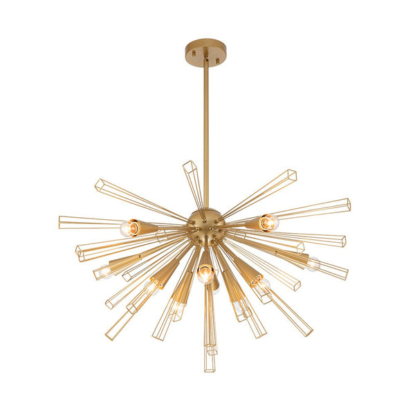 10 - Light Modern Sputnik Sunburst Chandelier - Yiilighting