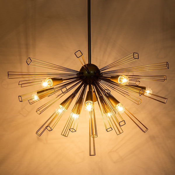 10 - Light Modern Sputnik Sunburst Chandelier - Yiilighting