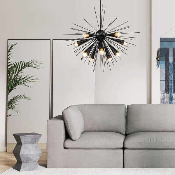 10 - Light Modern Sputnik Sunburst Pendant - Yiilighting