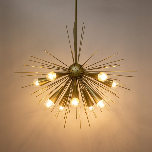 10 - Light Modern Sputnik Sunburst Pendant - Yiilighting