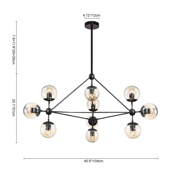 10/15 - Light Modern Modo Glass Globe Chandelier - Yiilighting