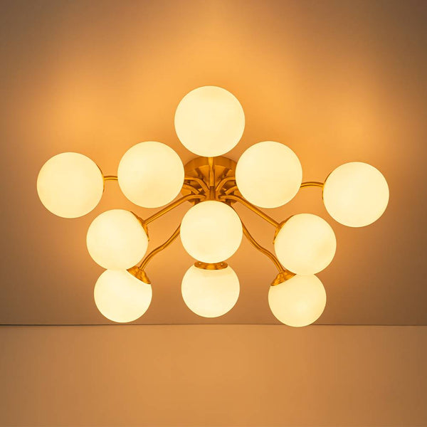 11 - Light Mid - Century Modern Glass Sputnik Ceiling Light - Yiilighting