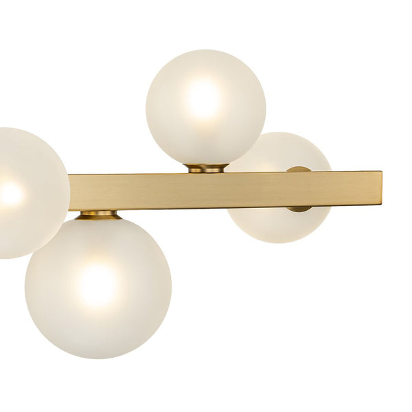 12 - Light Linear Brass Bubble Island Chandelier - Yiilighting