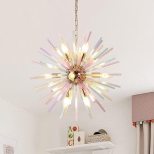 12 - Light Modern Rainbow Color Starburst Sputnik Chandelier - Yiilighting