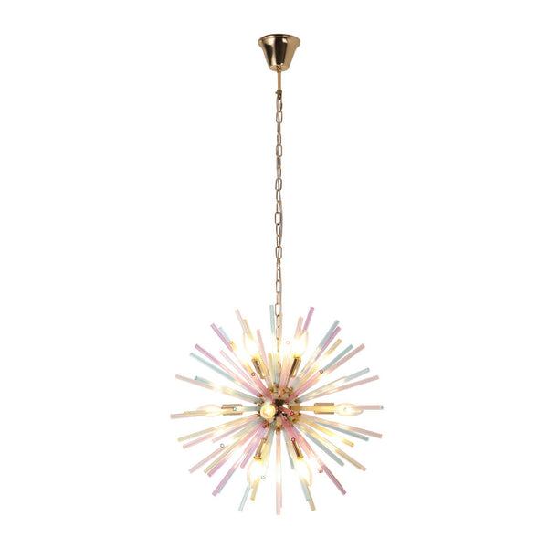 12 - Light Modern Rainbow Color Starburst Sputnik Chandelier - Yiilighting