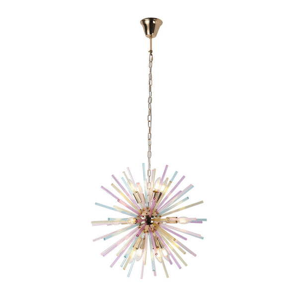 12 - Light Modern Rainbow Color Starburst Sputnik Chandelier - Yiilighting