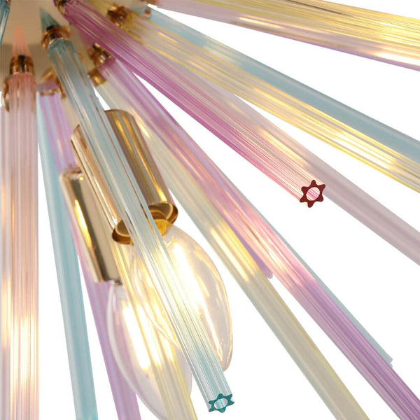 12 - Light Modern Rainbow Color Starburst Sputnik Chandelier - Yiilighting