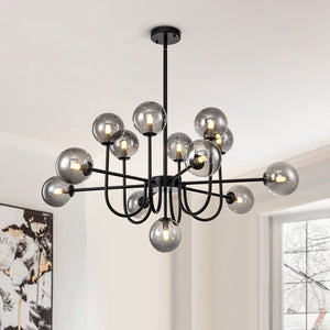 13 - Light Modern Cluster Glass Globe Bubble Chandelier - Yiilighting