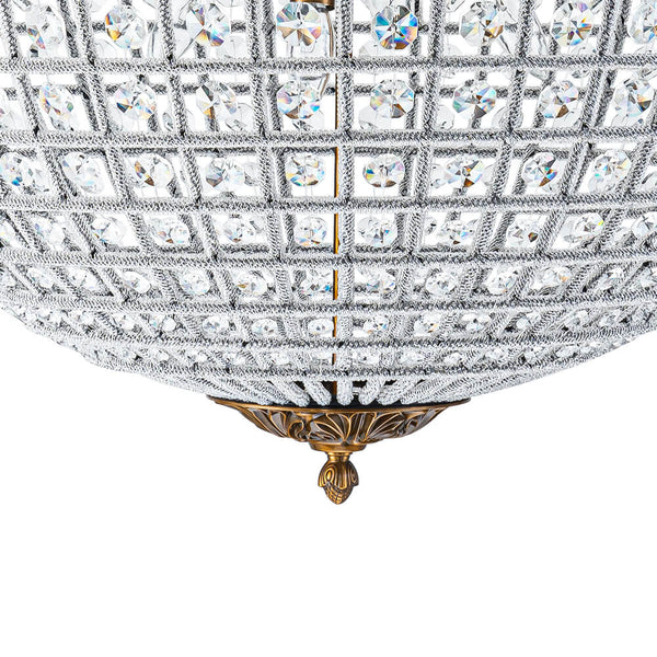 1/3/5/8 - Light French Glass Crystal Orb Chandelier - Yiilighting