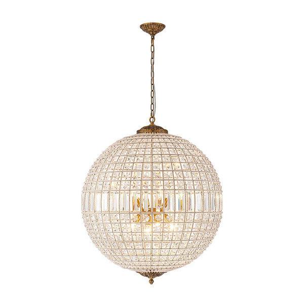 1/3/5/8 - Light French Glass Crystal Orb Chandelier - Yiilighting