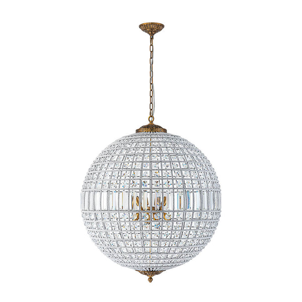 1/3/5/8 - Light French Glass Crystal Orb Chandelier - Yiilighting