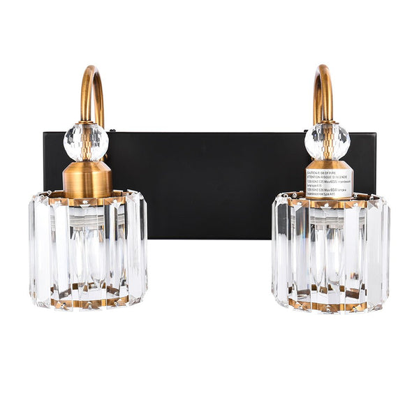 2 - Light Modern Crystal Bathroom Vanity Light - Yiilighting