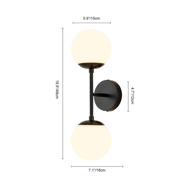 2 - Light Modern Minimalist Glass Wall Sconce - Yiilighting