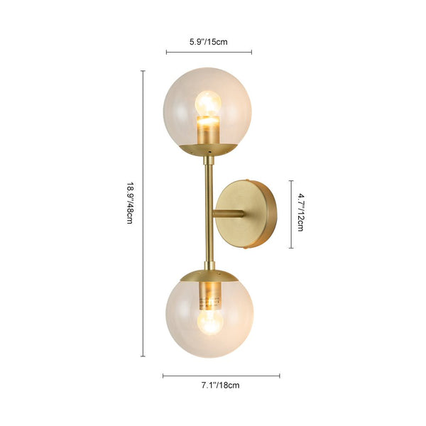 2 - Light Modern Minimalist Glass Wall Sconce - Yiilighting