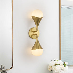 2 - Light Modern Teardrop Opal Globe Wall Sconce - Yiilighting