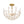 3-Light French Gold Floral Semi Flush Mount Light with Glass Flowers