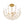 3-Light French Gold Floral Semi Flush Mount Light with Glass Flowers