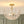 3-Light French Gold Floral Semi Flush Mount Light with Glass Flowers