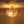 3-Light French Gold Floral Semi Flush Mount Light with Glass Flowers