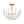 3-Light French Gold Floral Semi Flush Mount Light with Glass Flowers