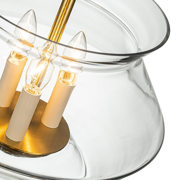 3 - Light Bowl - Like Clear Glass Jar Pendant Light - Yiilighting