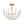 3-Light French Gold Floral Semi Flush Mount Light with Glass Flowers - Yiilighting