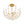 3-Light French Gold Floral Semi Flush Mount Light with Glass Flowers - Yiilighting