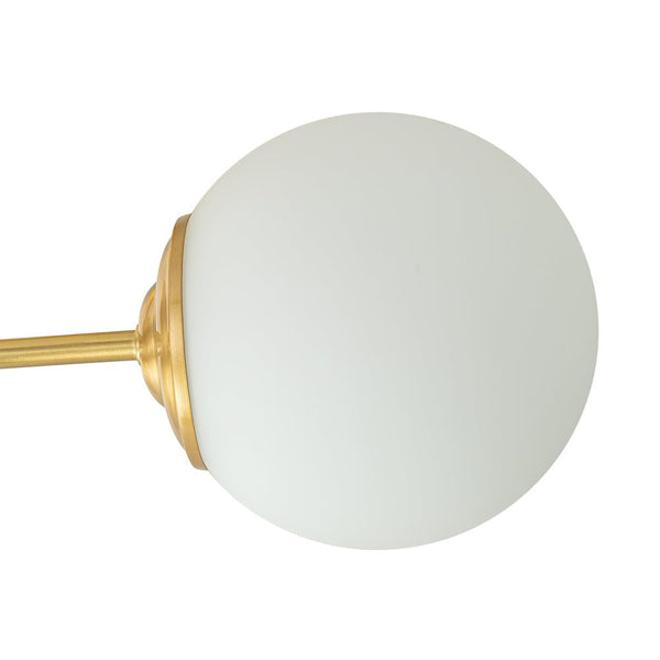 3 - Light Mid - Century Modern Frosted Glass Semi Flush Mount - Yiilighting