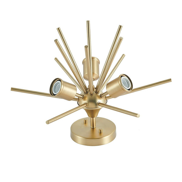 3 - Light Mid Century Modern Gold Sputnik Semi Flush Mount - Yiilighting