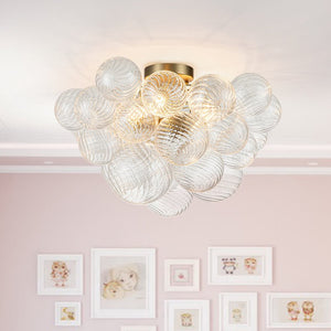 3 - Light Modern Cluster Glass Bubble Sputnik Chandelier - Yiilighting