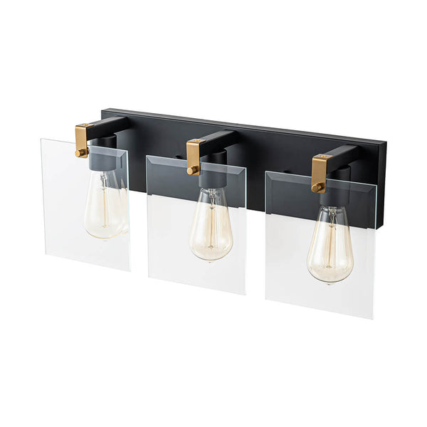 3 - Light Square Glass Bathroom Vanity Light - Yiilighting