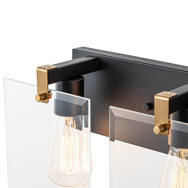 3 - Light Square Glass Bathroom Vanity Light - Yiilighting