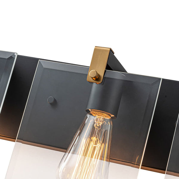 3 - Light Square Glass Bathroom Vanity Light - Yiilighting