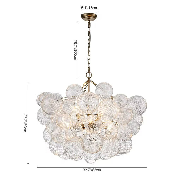 3/8 - Light Modern Cluster Glass Bubble Chandelier - Yiilighting