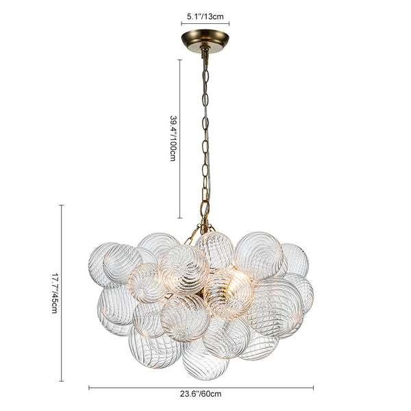 3/8 - Light Modern Cluster Glass Bubble Chandelier - Yiilighting