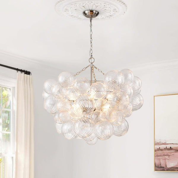 3/8 - Light Modern Cluster Glass Bubble Chandelier - Yiilighting