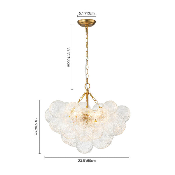 3/8 - Light Modern Grape Cluster Glass Chandelier - Yiilighting