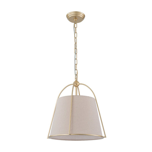 4-Light Classic Fabric Drum Chandelier | Champagne Gold Iron Pendant Light - Yiilighting