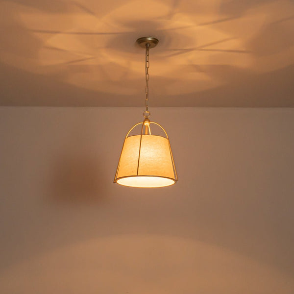 4-Light Classic Fabric Drum Chandelier | Champagne Gold Iron Pendant Light - Yiilighting