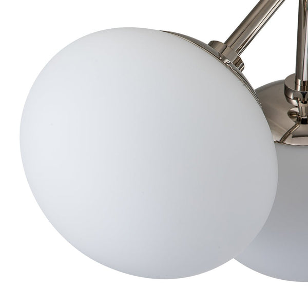 4 - Light Frosted Opal Glass Globe Sputnik Semi Flush Mount - Yiilighting