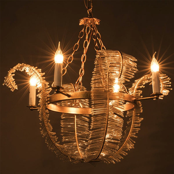 4 - Light Luxury Candle Style Crystal Leaf Chandelier - Yiilighting