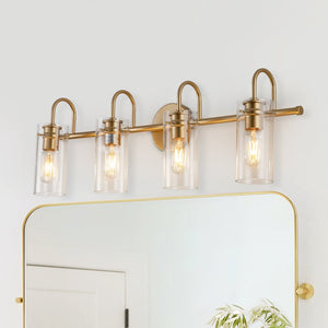 4 - Light Mid - century Cylinder Glass Wall Sconces - Yiilighting